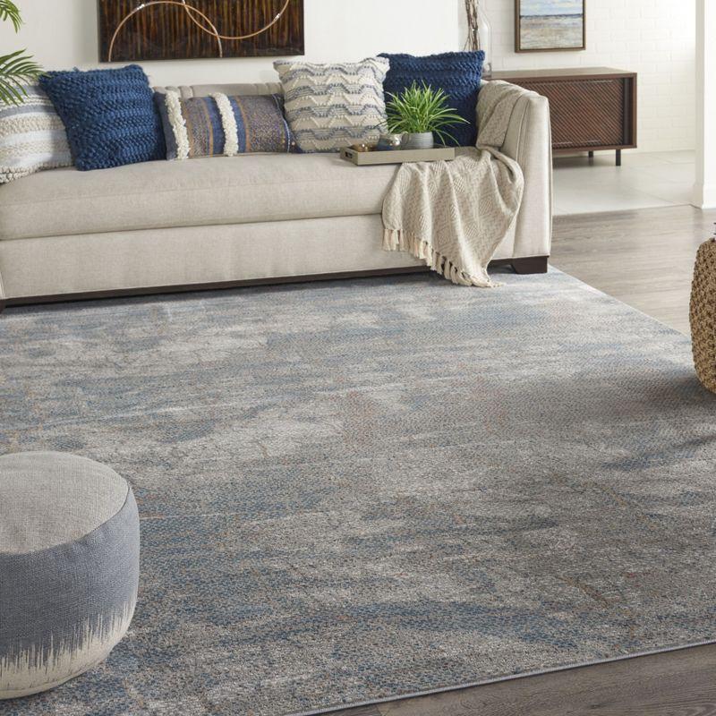 Nourison Rustic Textures Indoor Area Rug Light Grey/Blue 7'10" x 10'6"