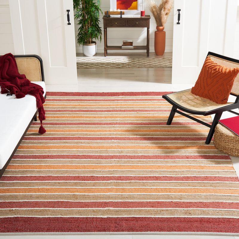 Handwoven Rustic Red Wool Kilim 5' x 8' Area Rug