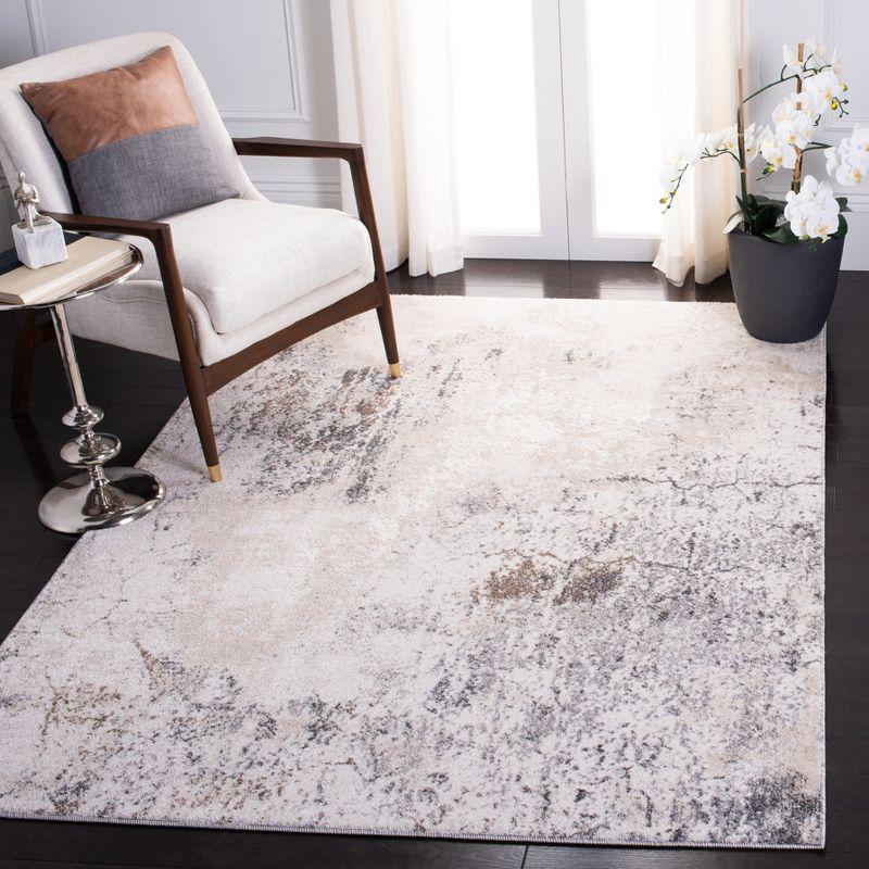 Aston ASN708 Power Loomed Indoor Area Rug - Ivory/Grey - 5'3"x7'7" - Safavieh