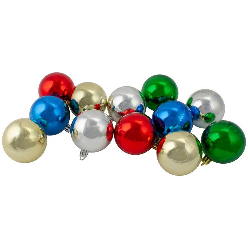 Northlight 24ct Shatterproof Shiny and Matte Christmas Ball Ornament Set 2.5" - Silver/Green