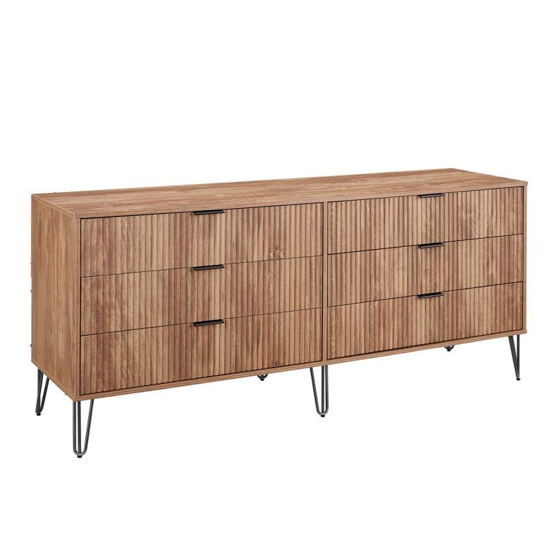 Manhattan Comfort Dumbo 3pc 5 Drawer Dresser, 6 Drawer Dresser and Nightstand Set