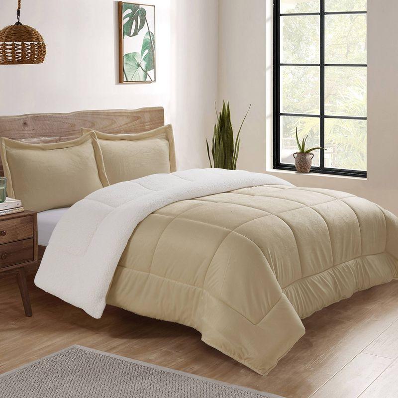 Ultra Plush Reversible Micro-Mink and Sherpa 3-Piece Comforter Set