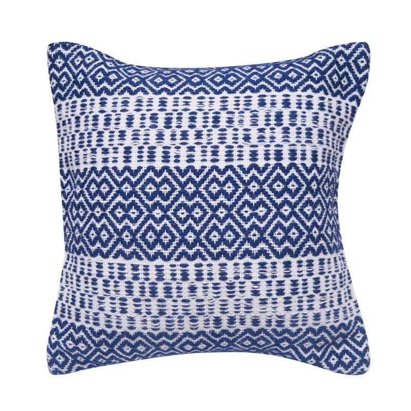 C&F Home Pim Diamond Stripe Aqua Pillow