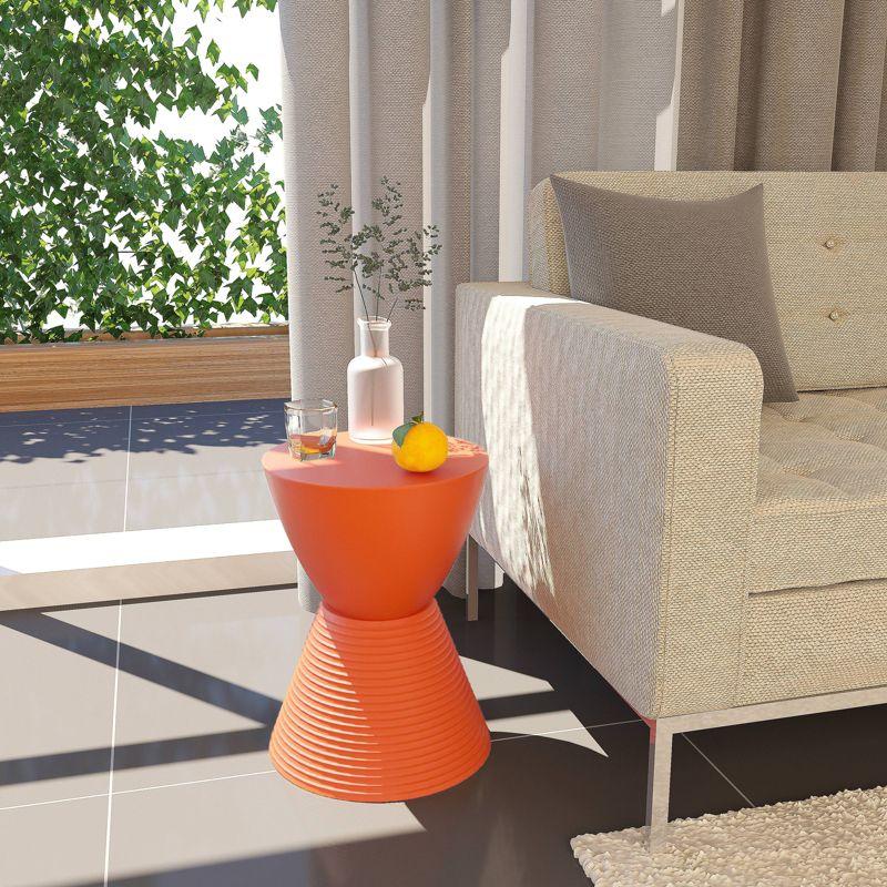 AllModern Durant Reversible Drum End Table with Storage – No Assembly Lightweight Accent Side Table for Indoor & Outdoor Use