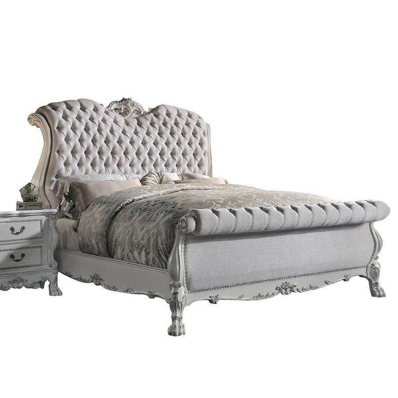 Acme Furniture Queen 103" Dresden Bed Bone White Finish