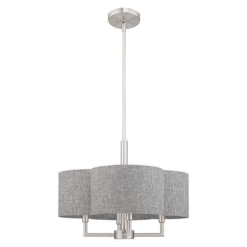 Kalmar Brushed Nickel 4-Light Mini Drum Chandelier