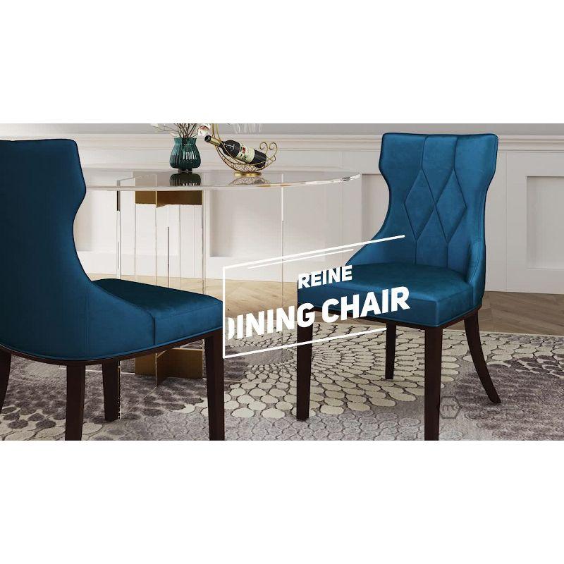 Rosdorf Park Reine Upholstered Wing Back Side chair (Set of 2)