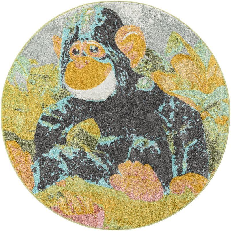 Unique Loom Unique Loom Gorilla Whimsy Kids Rug