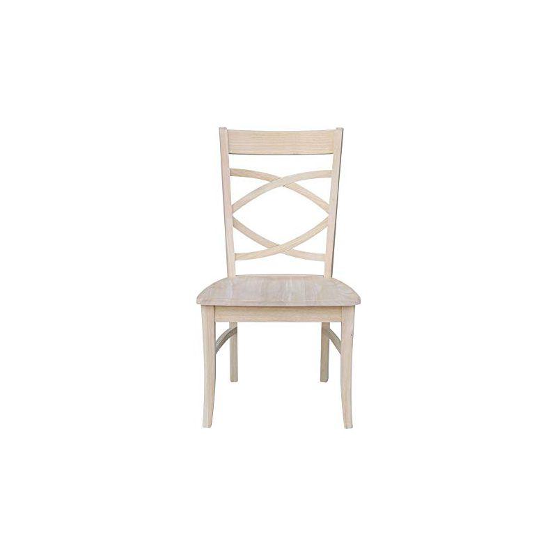 International Concepts Set of Two Milano Chairs with Wood Seats