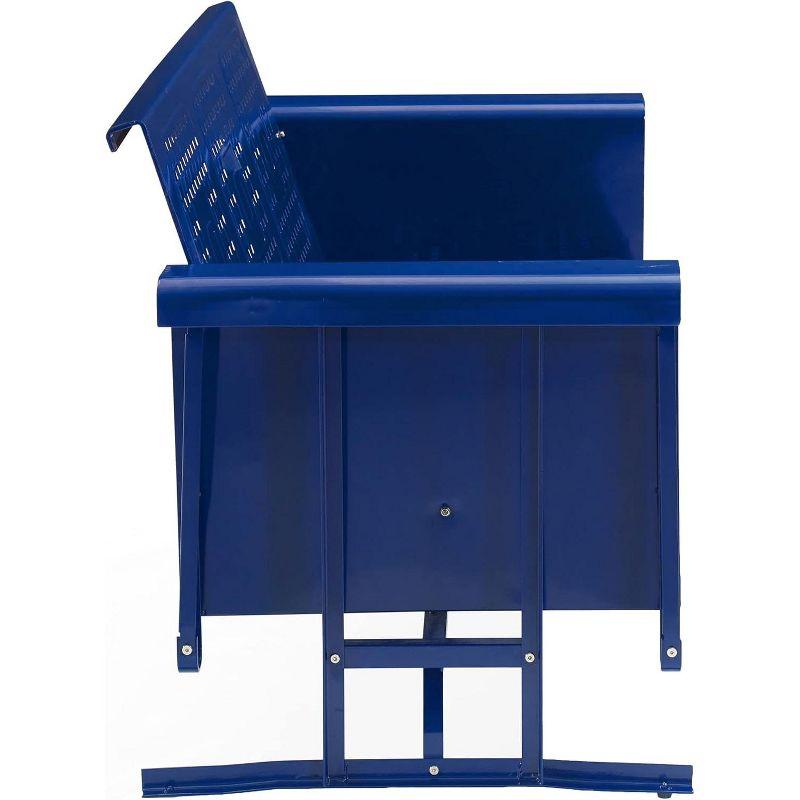 Bates Outdoor Metal Sofa Glider - Navy - Crosley: 3-Person Seating, UV-Resistant, Steel Frame Patio Sofas