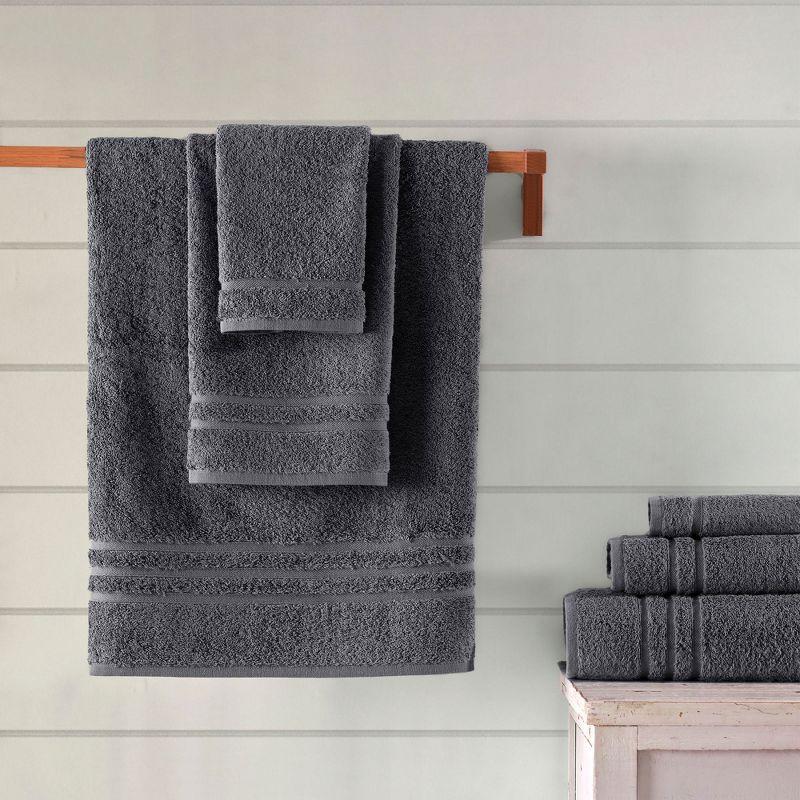 Hawmam Linen Coral 6 Piece Bath Towels Set for Bathroom Original Turkish Cotton Soft, Absorbent 2 Bath Towels, 2 Hand Towels, 2 Washcloths