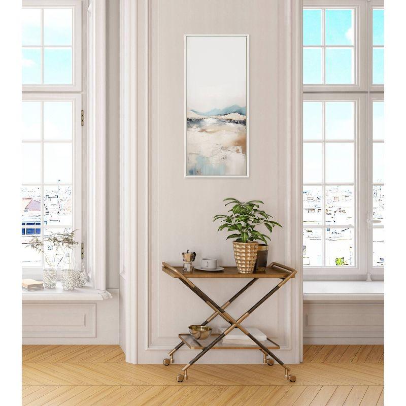 Kate & Laurel All Things Decor 18"x40" Sylvie Tranquil Landscape IV Framed Canvas by Amy Lighthall White