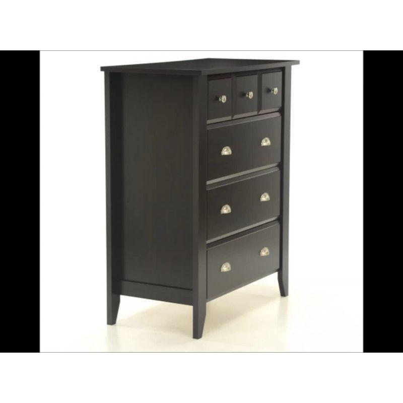 Shoal Creek 4 Drawer Chest with Easy Glide Metal Runners Jamocha Wood - Sauder: Storage Furniture for Bedroom