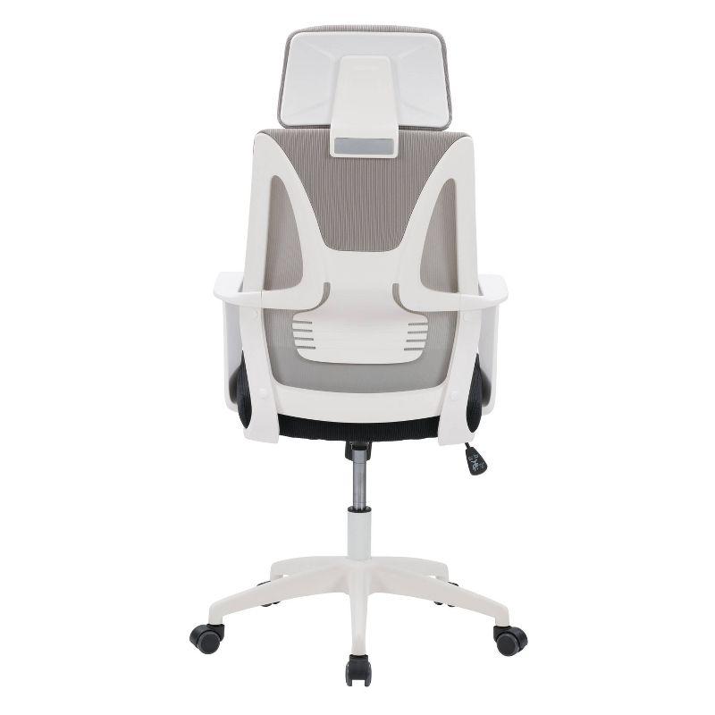 ErgoComfort 24" Swivel Mesh Office Chair with Lumbar Support, Gray and Black