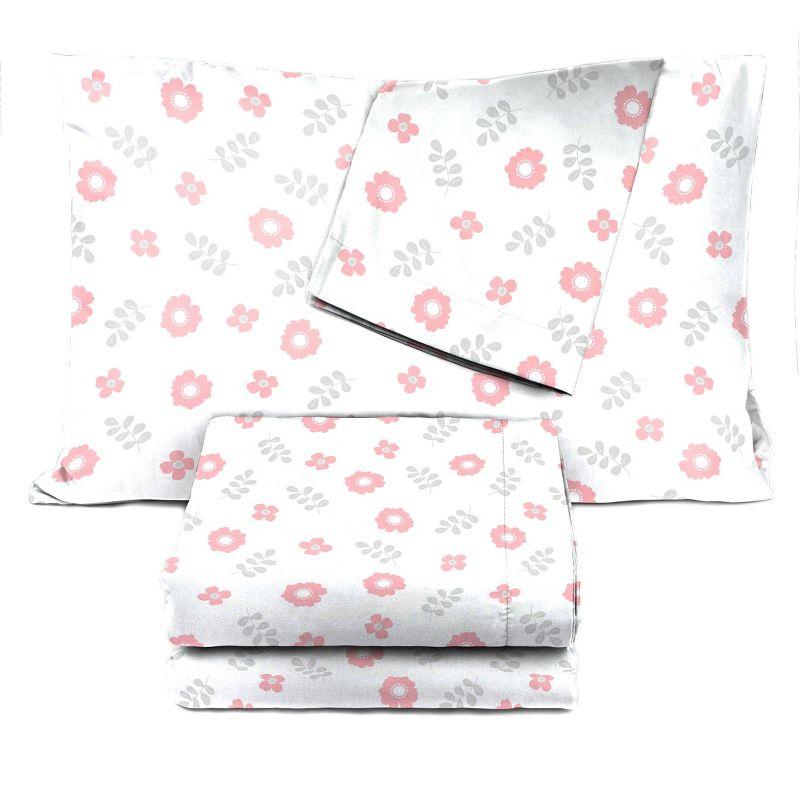 Saturday Park Cutout Floral 100% Organic Cotton Sheet Set