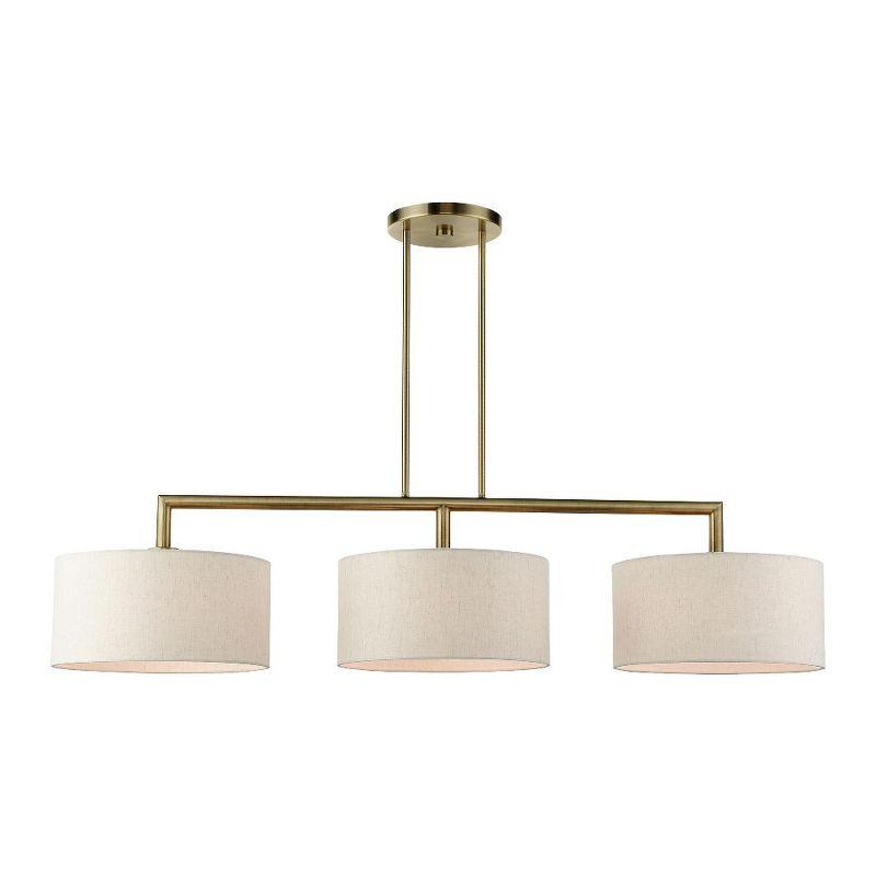 Livex Lighting Meridian 3 - Light Chandelier in  Antique Brass