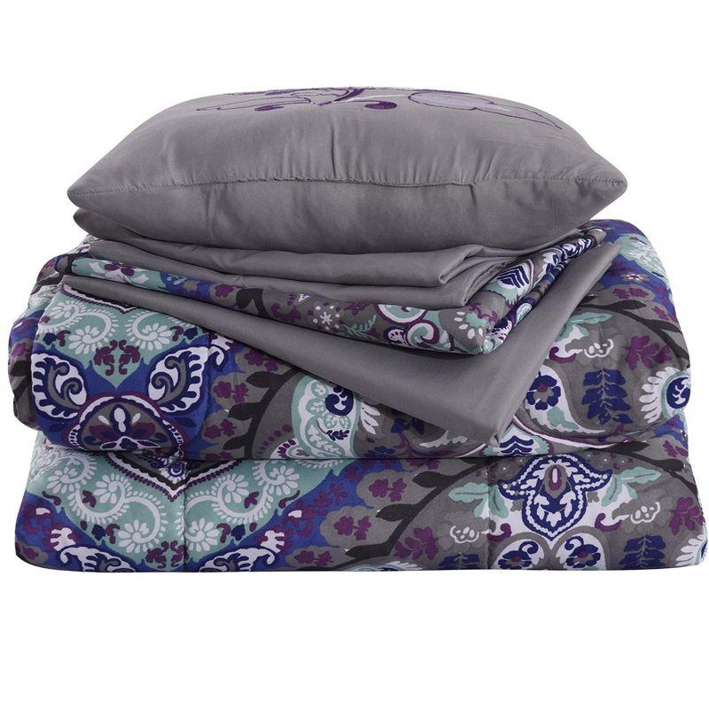 Modern Threads Printed Reversible Complete Bed Set Cathedral.