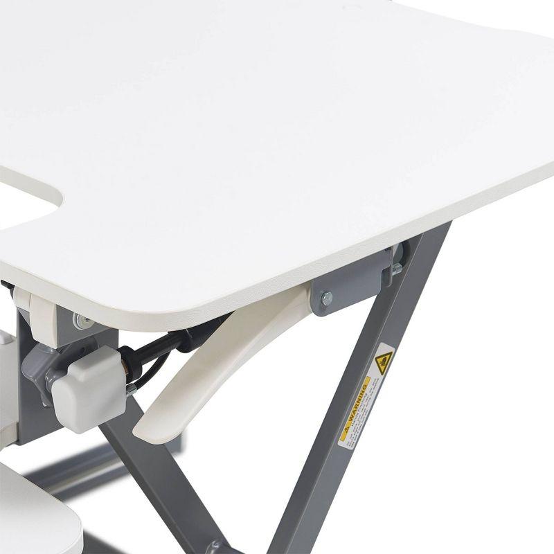 Large White Ergonomic Height Adjustable Standing Desk Converter