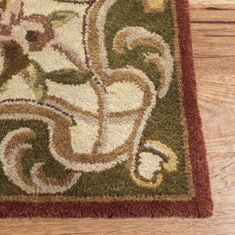 Classic CL234 Hand Tufted Accent Rug - Rust/Green - 2'x3' - Safavieh.
