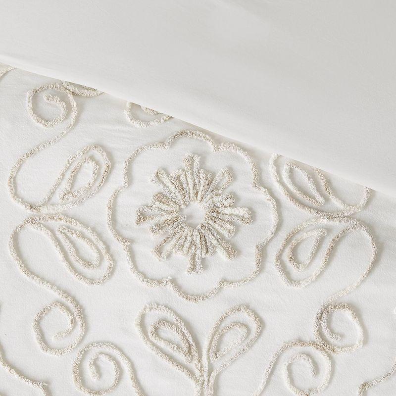 Gracie Mills Gertrude 3 Piece Tufted Cotton Chenille Coverlet Set