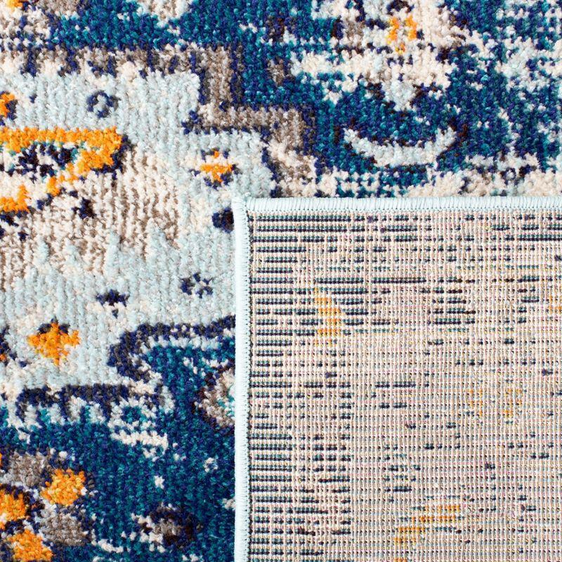 Madison MAD468 Power Loomed Indoor Area Rug - Dark Blue/Light Blue - 4'x6' - Safavieh