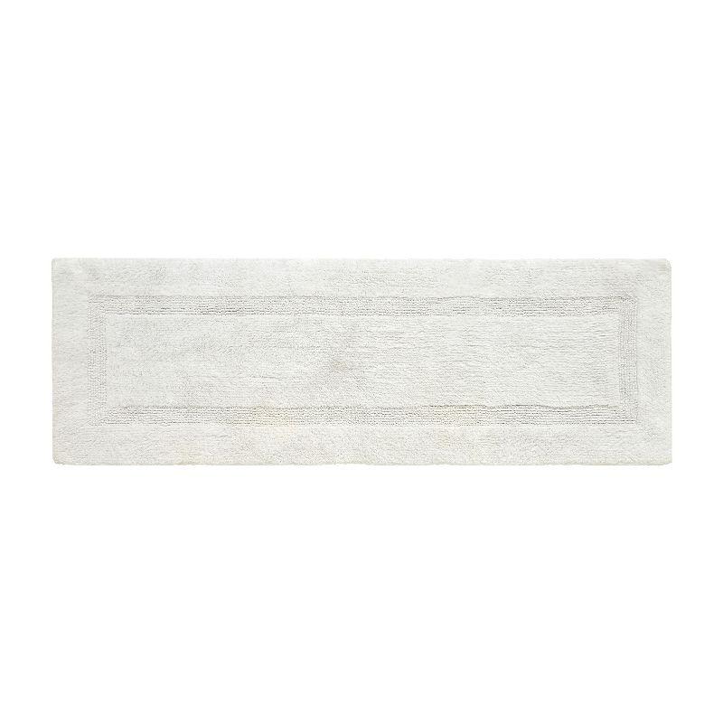 Better Trends Lux 100% Cotton Tufted Solid Reversible Bath Rug 20" x 60" Runner - Ivory