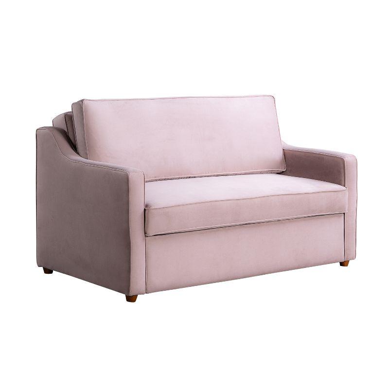 Serta Juliette 62.2'' Full Convertible Sofa w/ Velvet Upholstery