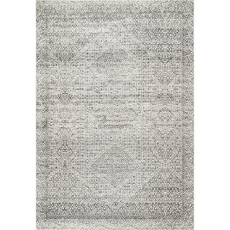 Nuloom Hart Abstract Pet Friendly Machine Washable Area Rug, 8' x 10', Grey