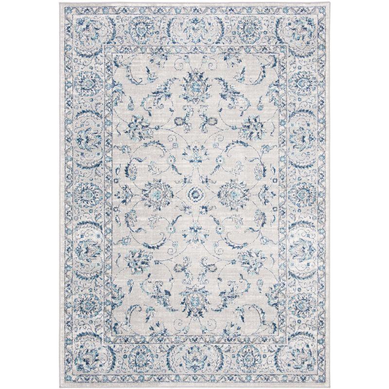 Brentwood BNT854 Power Loomed Indoor Area Rug - Light Grey/Blue - 5'3"x7'6" - Safavieh
