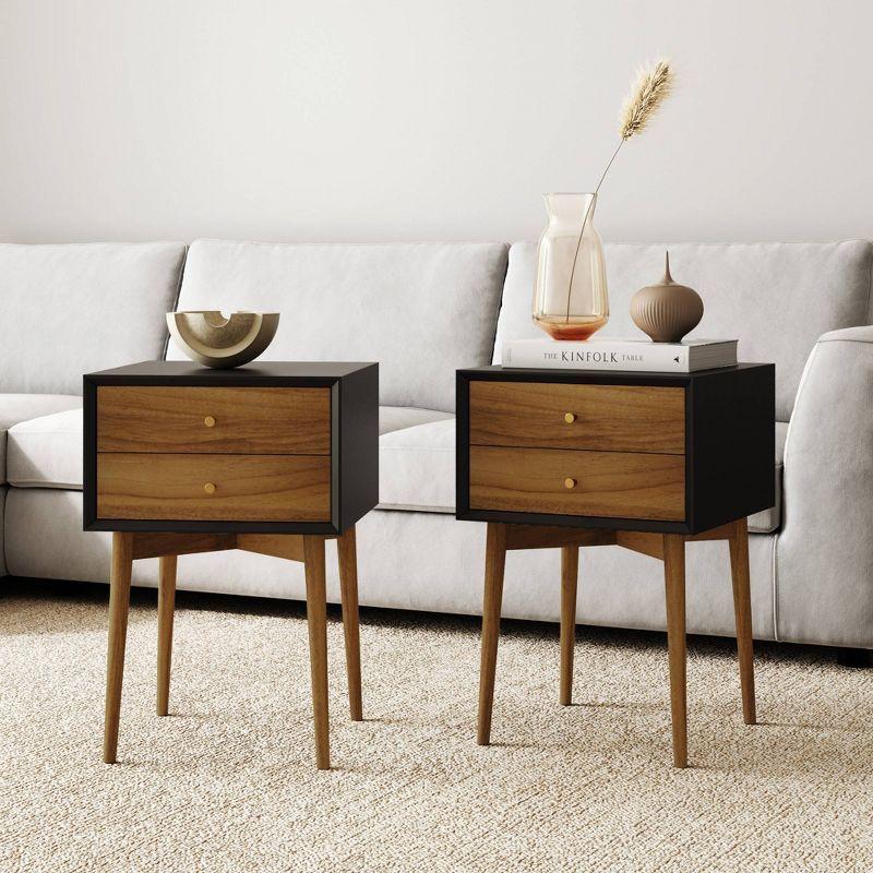 Harper Wood Nighstand With Storage