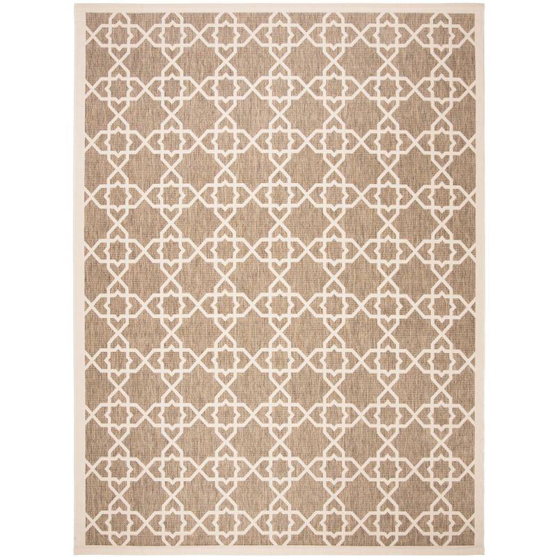 Gray Geometric Synthetic Easy Care Rectangular Area Rug