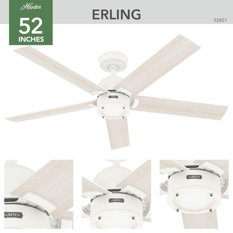 Hunter 52 Inch Erling ENERGY STAR® Ceiling Fan With Lights And Remote