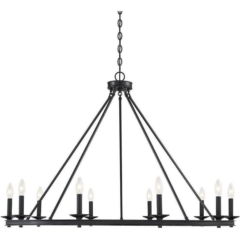 Middleton Matte Black 10-Light Metal Chandelier