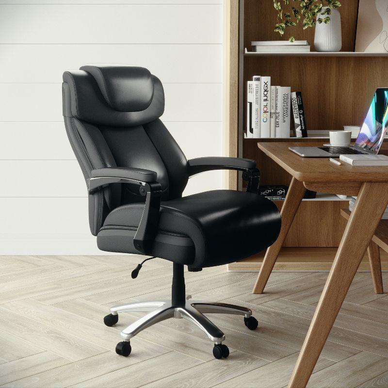 Flash Furniture Esmeralda Big & Tall LeatherSoft Ergonomic Office Chair with Headrest and Armrests by Flash Furniture