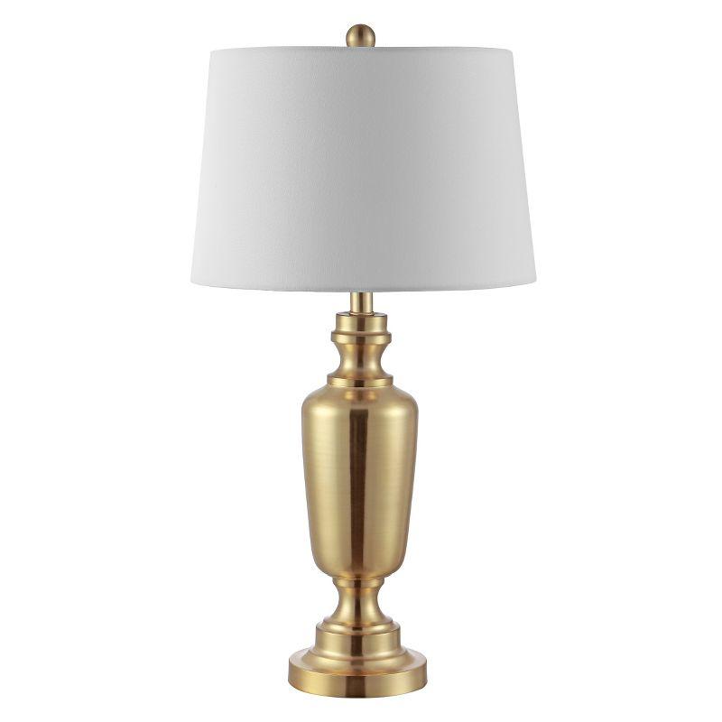 Ezra Brass and White Iron 28" Table Lamp