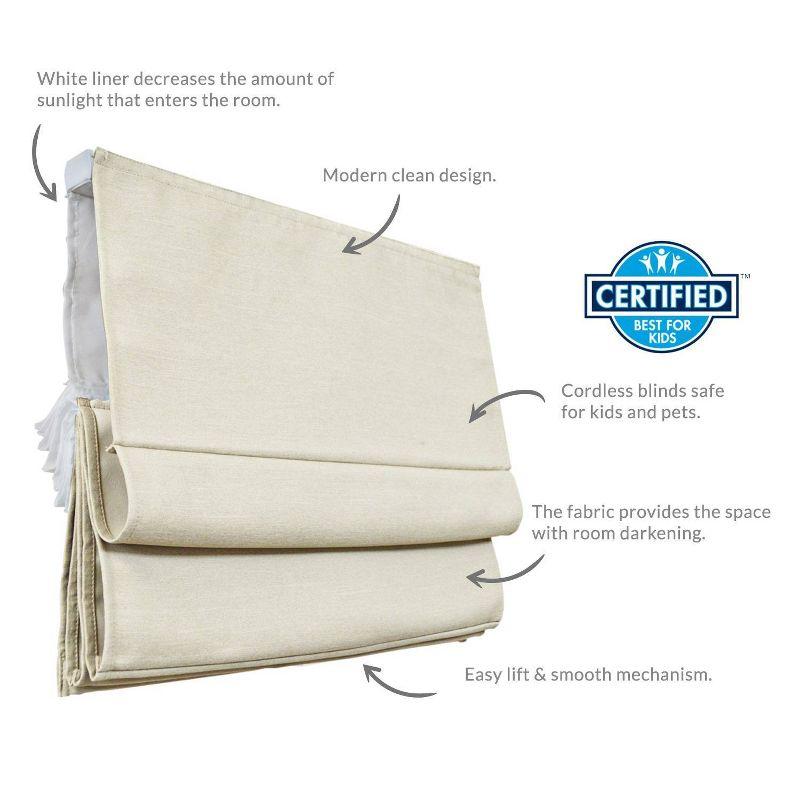 36"x64" Chicology Blackout Roman Shade Moon Shell