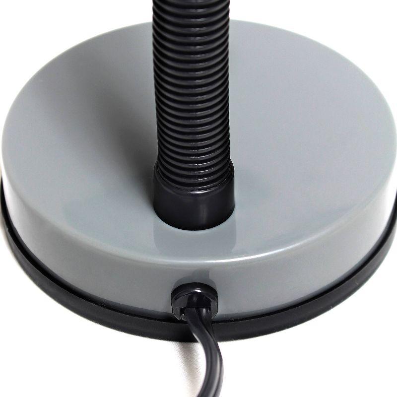 Basic Metal Desk Lamp with Flexible Hose Neck Silver - Simple Designs: ETL Listed, Adjustable, No Assembly Required