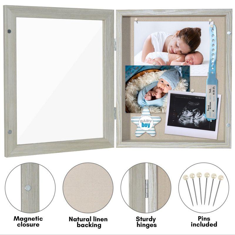 Americanflat Front Loading Shadow Box Frame and Display Case for Keepsakes