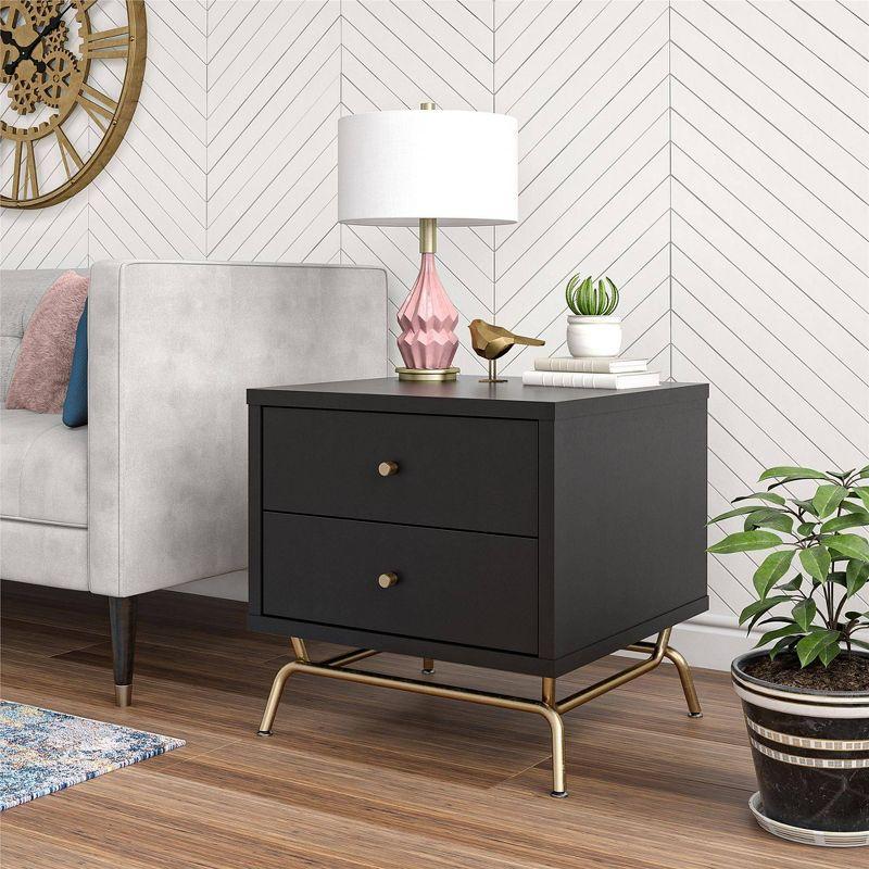 Nova 2 Drawer End Table with Storage