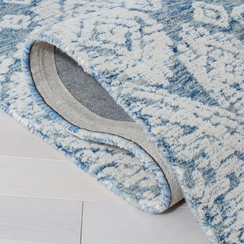 Metro MET987 Hand Tufted Indoor Area Rug - Blue/Ivory - 4'x6' - Safavieh