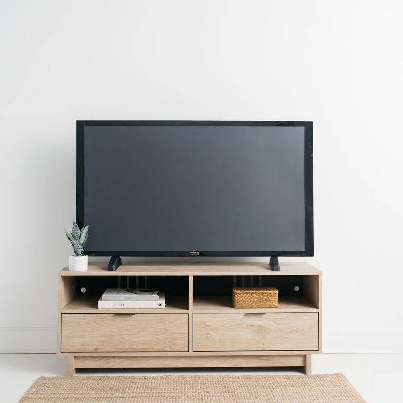 Oliah Medium TV Stand for TVs up to 48" Natural: Media Console with Drawers & Open Shelves - Signature Design by Ashley