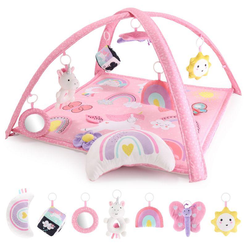 Pink Rainbow Paradise Baby Activity Gym with Hanging Toys