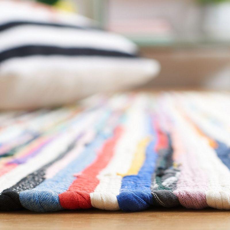 Rag Rug RAR126 Hand Woven Indoor Accent Rug - Ivory/Multi - 2'x3' - Safavieh.