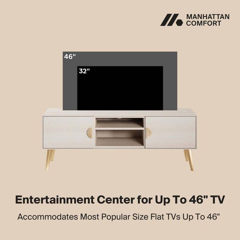 Manhattan Comfort 55.10" Haley TV Stand for TVs up to 46" White