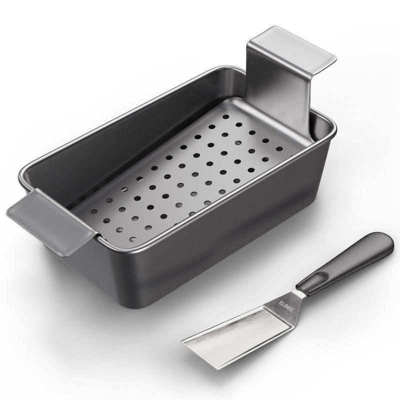 Elbee Non-Stick Carbon Steel Meatloaf Pan with Perforated Tray