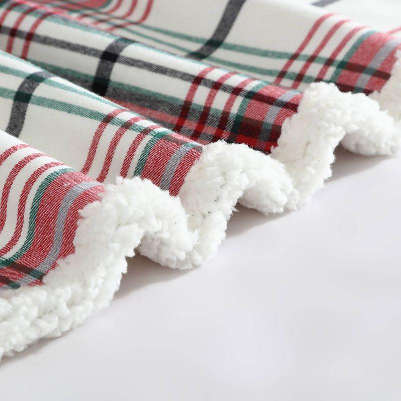 Eddie Bauer Eddie Bauer Printed Flannel/Sherpa Throw Blankets