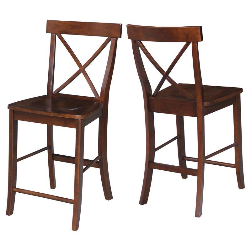 24" Martha X Back Counter Height Barstool - International Concepts