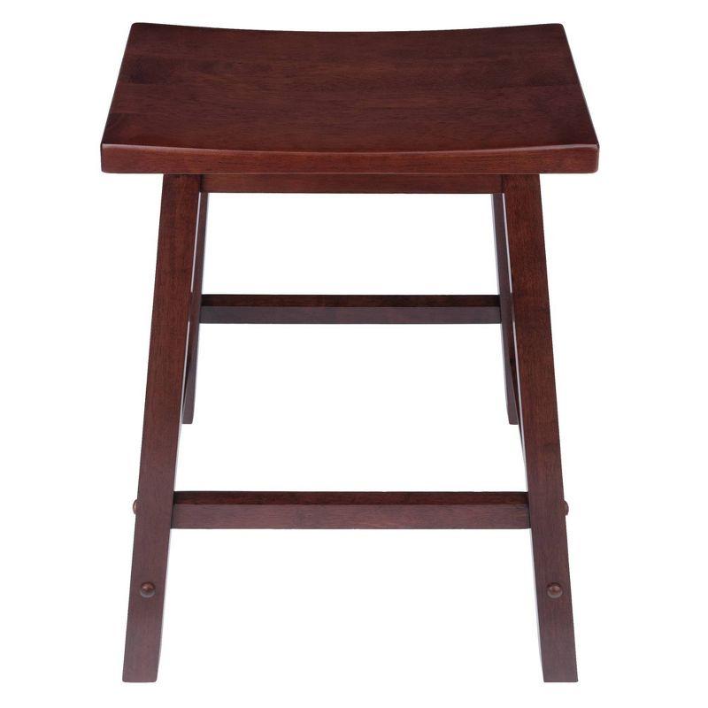 Saddle Seat 24" Counter Height Barstool Hardwood/Walnut - Winsome