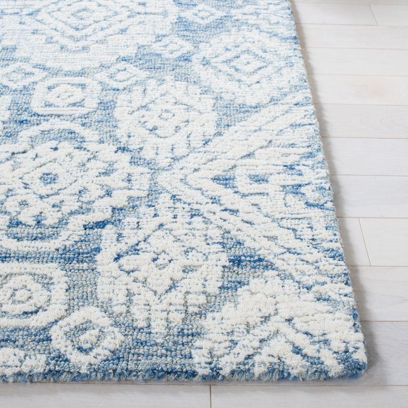 Metro MET987 Hand Tufted Indoor Area Rug - Blue/Ivory - 4'x6' - Safavieh