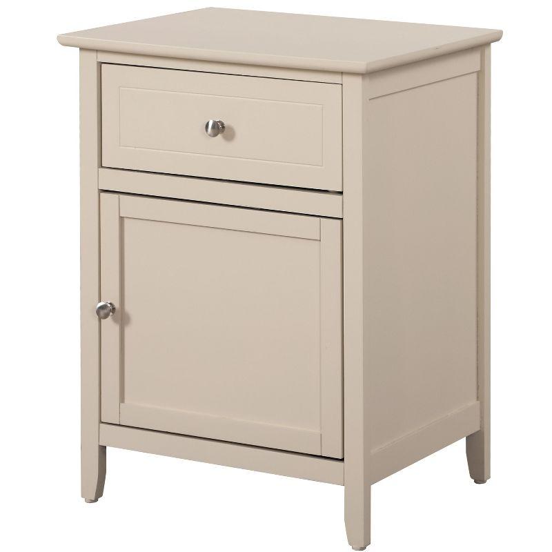 Passion Furniture Lzzy 1-Drawer Nightstand (25 in. H x 19 in. W x 15 in. D)